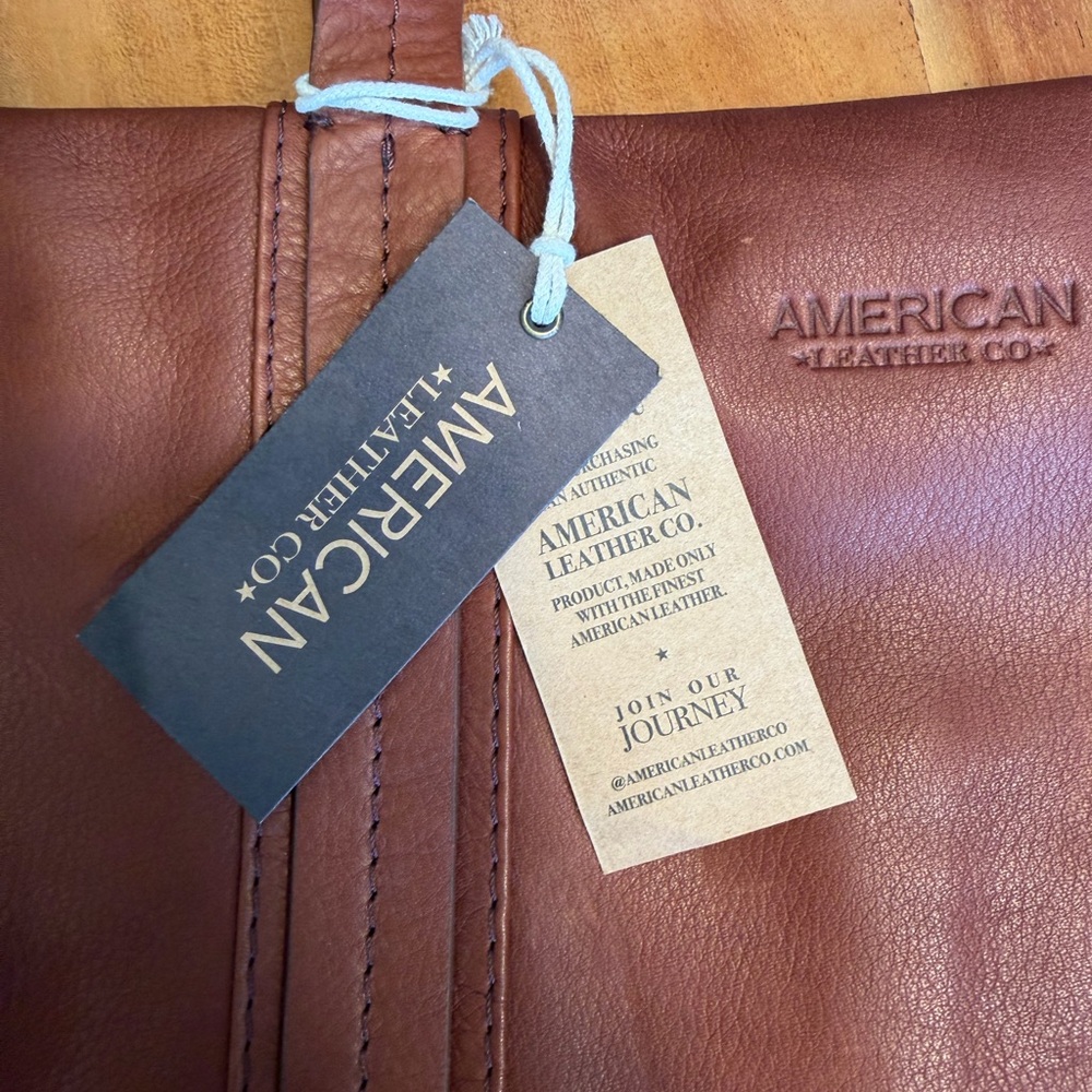 American Leather Co. Brandy Leather Tote- NWT’s - Picture 15 of 15